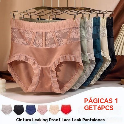 💖Último día - 50 % de descuento （45-90 kg）【6 piezas】💟  Braguitas antibacterianas de cintura alta para control de abdomen