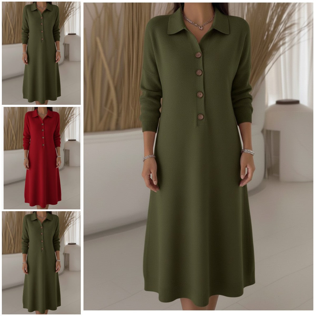 🔥【Posebna ponuda】【S-3XL】Nova pletena haljina jesen/zima 2026