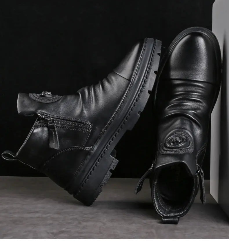 ⏳🔥Descuento del 20 %🔥Nuevos modelos de otoño e invierno 39-44【39-44】 nuevas botas de piel para hombre, piel de vacuno de alta calidad, hechas a mano.