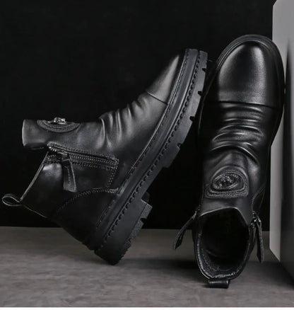 ⏳🔥Descuento del 20 %🔥Nuevos modelos de otoño e invierno 39-44【39-44】 nuevas botas de piel para hombre, piel de vacuno de alta calidad, hechas a mano.