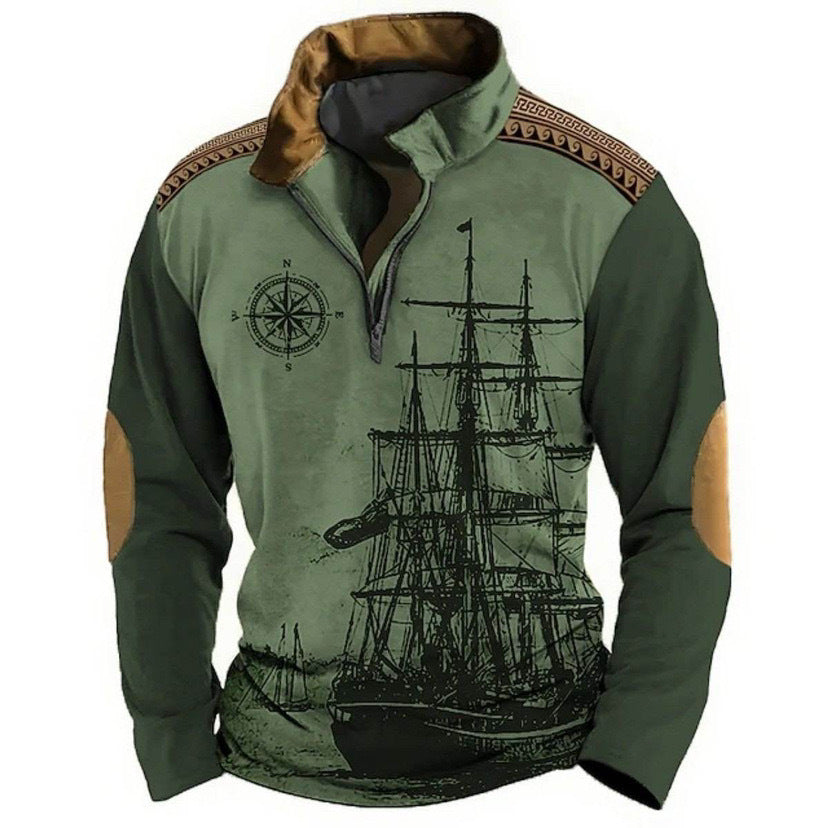 【XS-5XL】🔥Oferta por tiempo limitado: 38% de descuento🔥 Polo de velero de cuello alto para hombre, nuevo estilo 2026, suave y cómodo
