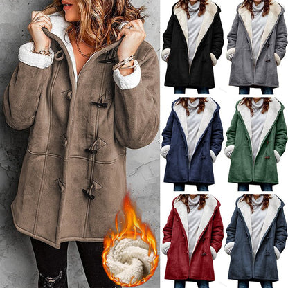 🐏🥼💖【Nueva colección de invierno 43% de descuento】2026 Abrigo de mujer elegante y cálido de ante con forro polar, S-5XL, abrigo de invierno/para el día a día