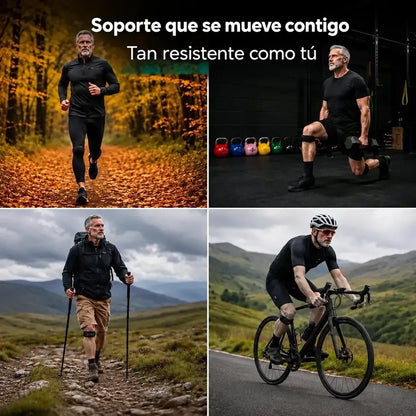 【Pack de 4 por 25 €】🏃‍♀️ Rodillera deportiva con soporte cómodo y seguro