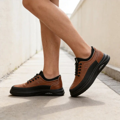🔥Último día 【Descuento 50%】👞【39-44】Zapatillas deportivas casuales de cuero genuino impermeables para hombre