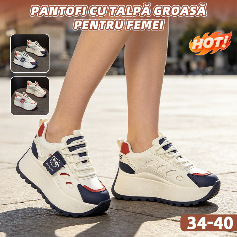 👟✨【+5 cm de altura】Zapatillas deportivas casuales con suela gruesa: modernas, cómodas y fáciles de combinar 💫