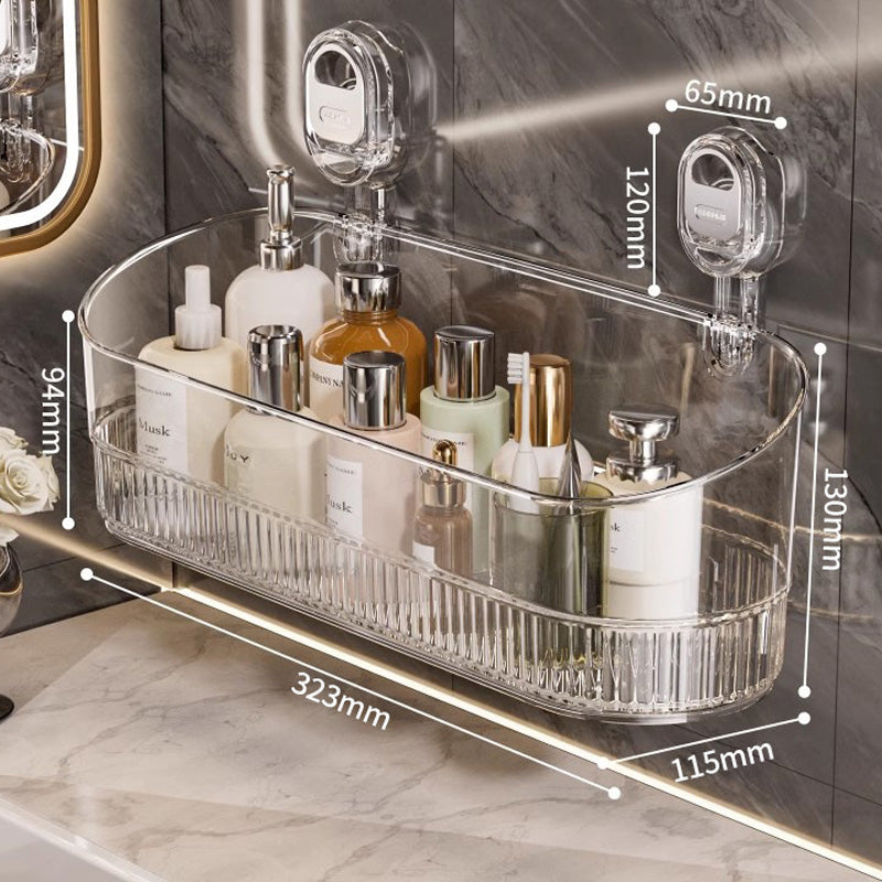 Estante de almacenamiento con ventosa sin perforaciones, escurridor de pared para cocina y baño