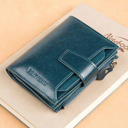 🔥【Oferta especial】 Nueva cartera de mujer de alta gama, cartera corta de piel, múltiples bolsillos