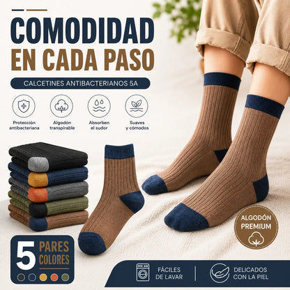 🧦【Compre 5 y obtenga 5 gratis】10 pares 29 euros😍 Calcetines desodorantes cálidos absorbentes del sudor para hombre