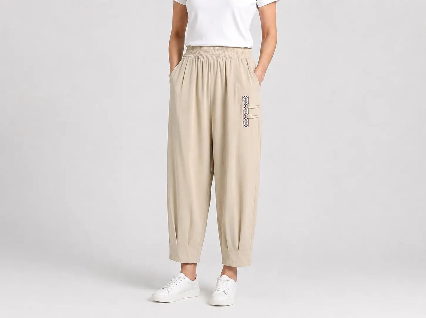 🔥【50% de descuento】🔥【M–4XL】 👖 Pantalones de verano ligeros y transpirables de algodón y lino - pantalones modernos e informales hasta el tobillo
