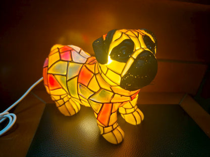 🐱Lámpara de mesa con forma de gato, lámpara de noche retro fabricada en resina de colores, con temática de gatos