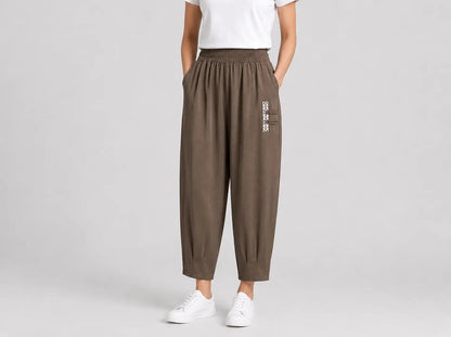🔥【50% de descuento】🔥【M–4XL】 👖 Pantalones de verano ligeros y transpirables de algodón y lino - pantalones modernos e informales hasta el tobillo