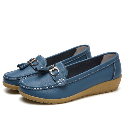 【🔥30% de descuento】【Tallas 35-44】Nuevos zapatos casuales para mujer en cuero auténtico con estilo