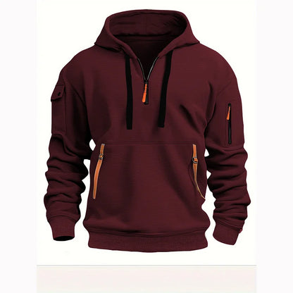 👕 [Korlátozott ideig tartó ajánlat: 47% kedvezmény] Újdonság az őszi-téli szezonra [S–5XL méret] Férfi cipzáros, többzsebes pulóver – Ingyenes szállítás