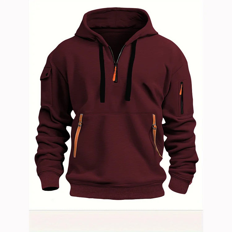 👕 [Časově omezená nabídka: sleva 47 %] Novinka pro podzim/zimu [Velikosti S–5XL] Pánská mikina na zip s kapsami – Doprava zdarma