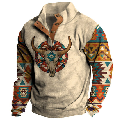 【50% de descuento】【S-3XL】Sudadera informal retro estampada para hombre, nueva colección otoño/invierno 2026