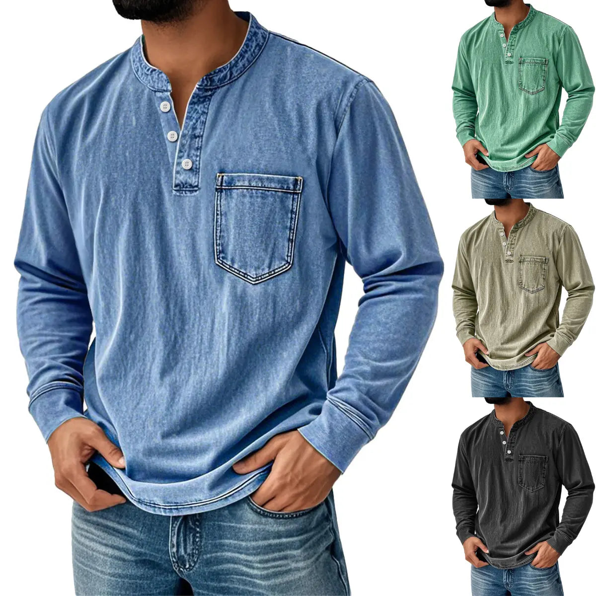 🔥【Oferta especial de nuevo producto】【S-5XL】Nueva camiseta de manga larga para hombre para el otoño de 2026 【40-120 kg】