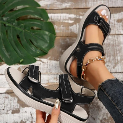 💥💥Oferta por tiempo limitado【36-43】💖 2026 Nuevas sandalias casuales de gran tamaño para mujer Estilo deportivo Sandalias rectas cómodas con boca de pez
