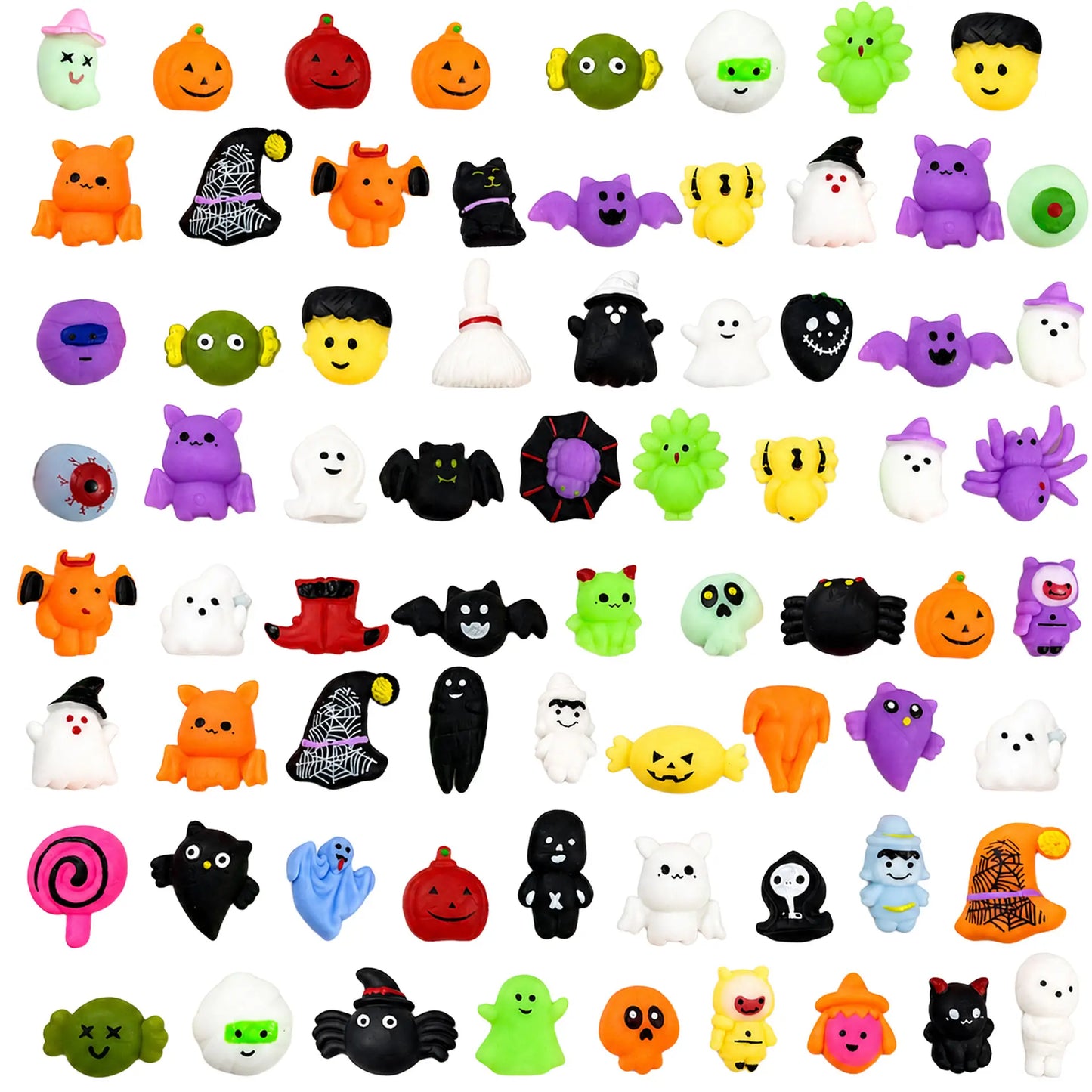 50 piezas 29 euro🎃Juguetes antiestrés con forma de empanadilla con temática de Halloween, adorables empanadillas con forma de fantasma de calabaza para aliviar el estrés.