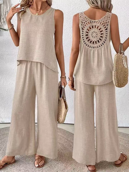 ✨ ¡Último día: 50 % de descuento! ✨【S-2XL】Conjunto casual de verano para mujer, cómodo y transpirable. Corte holgado y elegante.