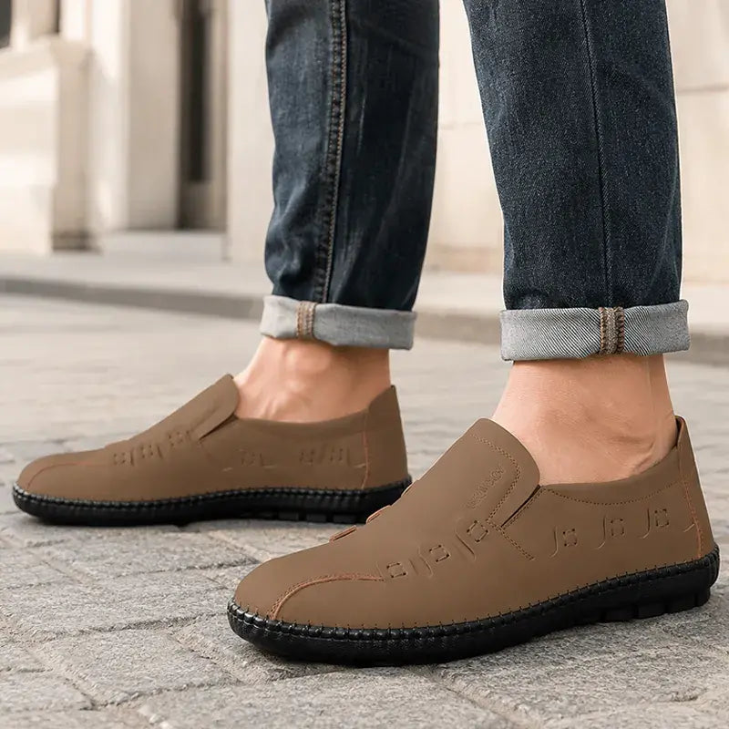 【38-44】Zapatos casuales de cuero genuino transpirables para hombre