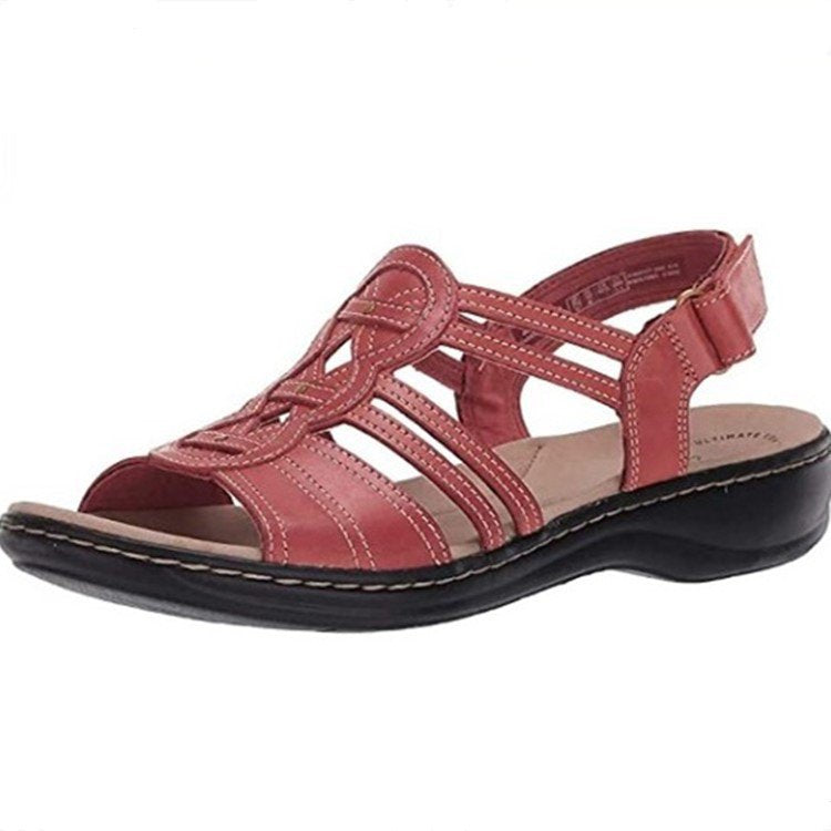 ☀️👡【35-43】Sandalias planas de cuero suaves y cómodas para mujer, ideales para uso diario.