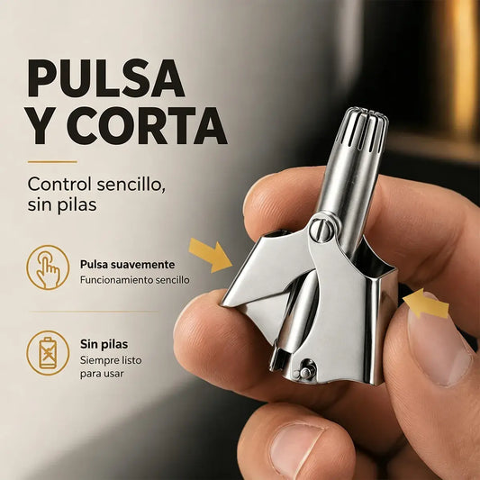 【2 piezas 25€】Recortadora de vello nasal manual mecánica de estilo vintage