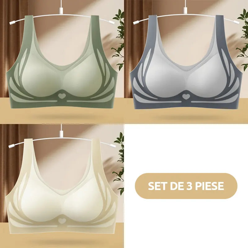 ❤️ Minden idők legalacsonyabb árú [3 db-os] Magasan rugalmas, varrásmentes, plus size push-up melltartó ❤️ [40–85 kg]