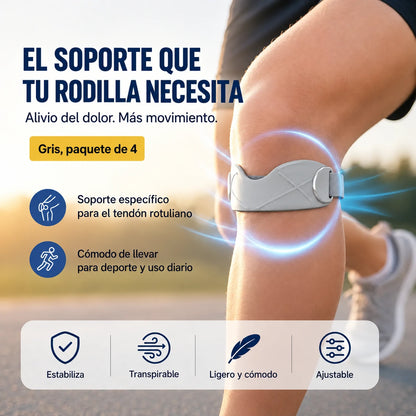 【Pack de 4 por 25 €】🏃‍♀️ Rodillera deportiva con soporte cómodo y seguro