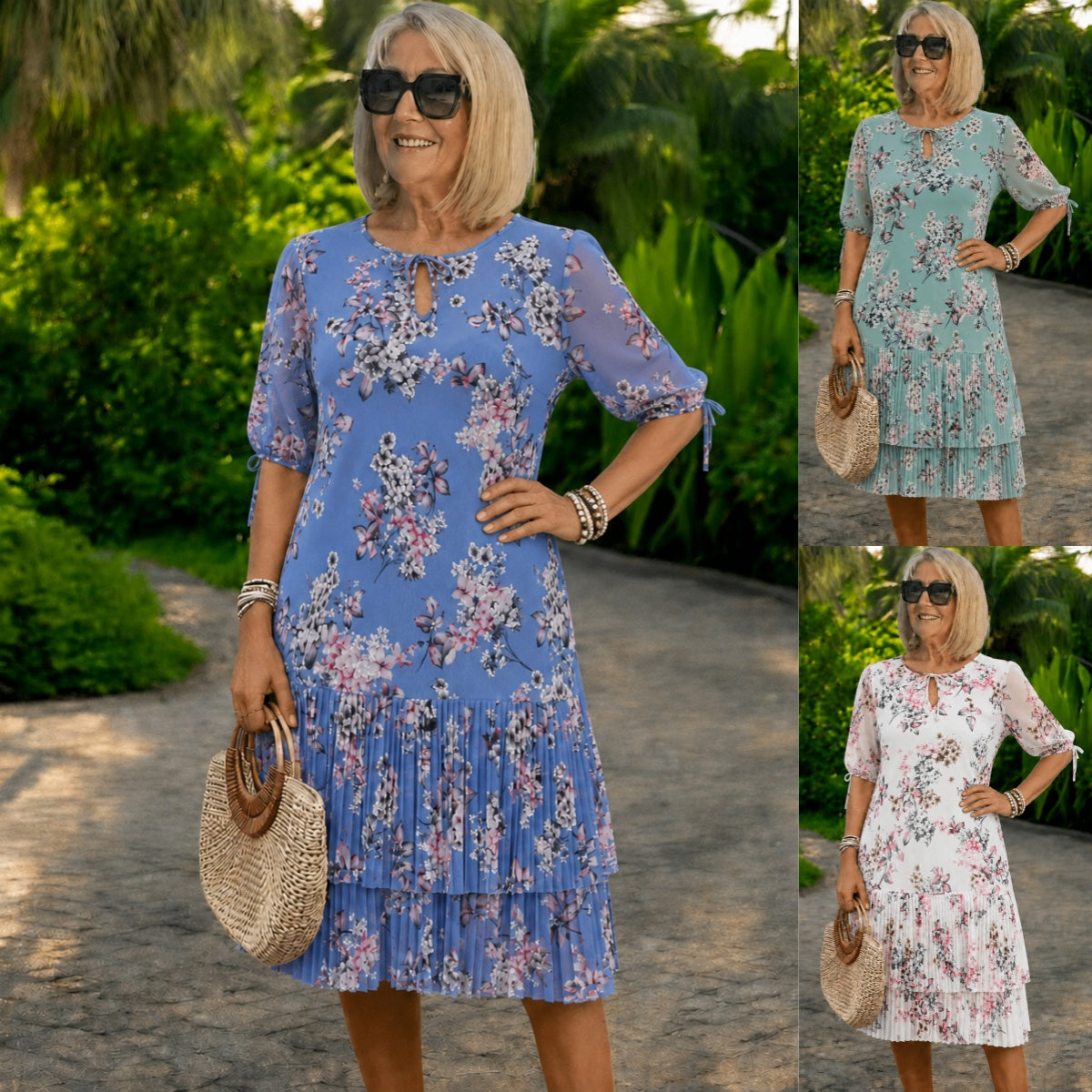 Pago contra entrega 👗❤️【S-5XL】Vestido de chifón elegante y con estilo