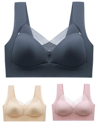 😍【Paquete de 3】Sujetador moldeador transpirable sin aros y sin costuras de tallas grandes🔥【40-110 kg】