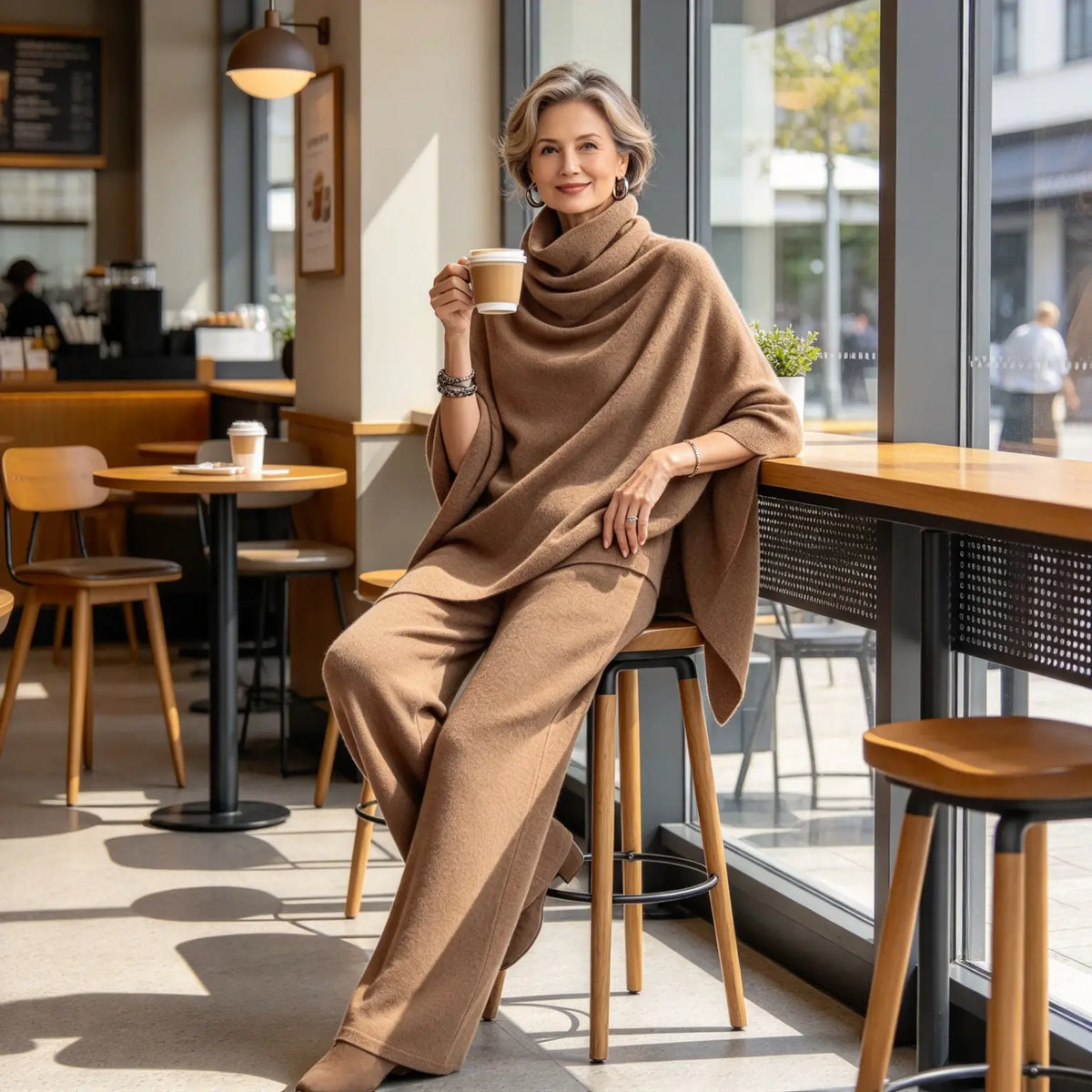 ❄️✨ Conjunto de antelina — Cálido, elegante y sencillo; crea un look invernal sofisticado 💃🧥