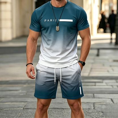 ✨S-6XL【Platba při dodání】Pánská letní sportovní souprava - pohodlné tričko s krátkým rukávem a kraťasy pro každodenní nošení i doma
