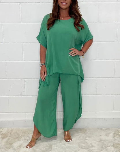 💃💃【S-5XL】 Traje casual de talla grande para mujer 2026 【Top + Pantalones】