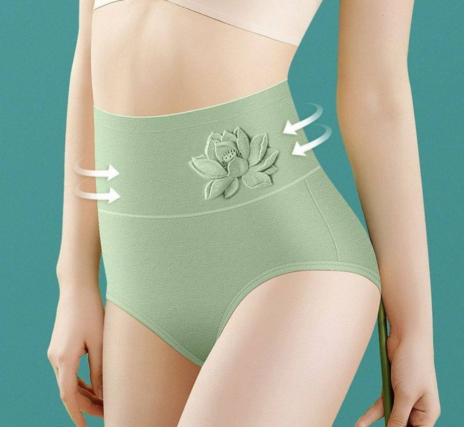 💖Último día, 50% de descuento - ✅【Paquete de 6】Ropa interior antibacteriana de algodón puro con cintura alta para control de abdomen y levantamiento de cadera✨️ (45-95 kg)