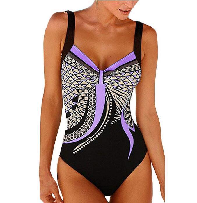 🏖️🌊 50% de descuento [Tallas S-3XL] Traje de baño de una pieza con estampado retro nuevo 2026