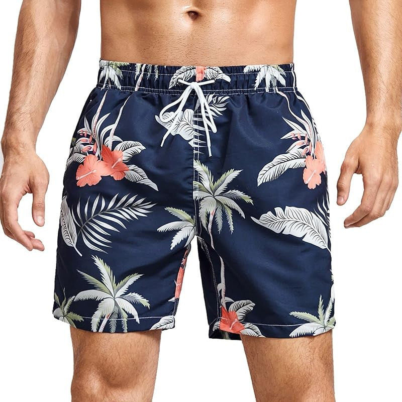 🌴【S-3XL】Pantalones cortos de playa estampados de secado rápido para hombre
