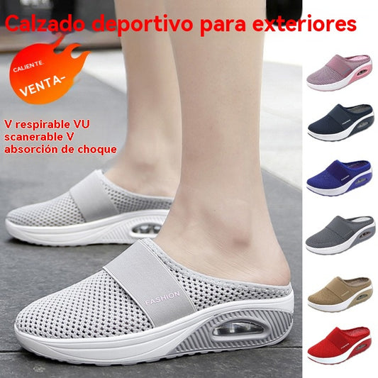 💥【35-43】2026 Zapatos de malla hueca con colchón de aire