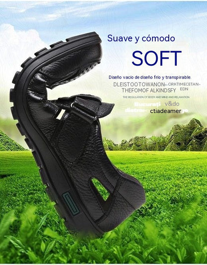 😎👞【39-44】🔥2026 Sandalias de cuero transpirables para hombre de verano