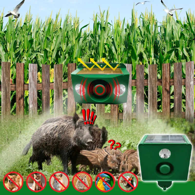 🔥【50% OFF】🐅Repelente ultrasónico de animales salvajes alimentado por energía solar