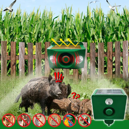 🔥【50% OFF】🐅Repelente ultrasónico de animales salvajes alimentado por energía solar
