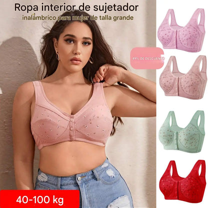 💟【3 piezas】🙌🎁Sujetadores de apertura frontal para mujer🥰【40-105KG】❤️