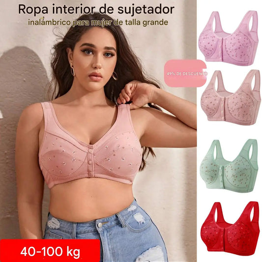💟【3 piezas】🙌🎁Sujetadores de apertura frontal para mujer🥰【40-105KG】❤️