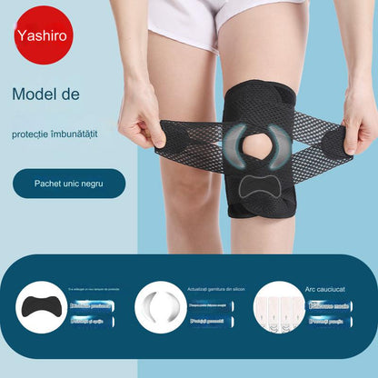 Dvojité pružinové chrániče kolen, vhodné pro běh, cyklistiku, hraní míče a další sporty