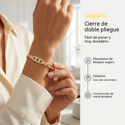 ✨ ¡50% de descuento! 🔷Nueva pulsera de oro de 18 quilates para mujer