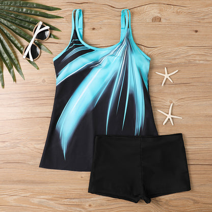 🏖️Poslední den s 50% slevou!【S–5XL】Nová módní sada plavek s potiskem, rychleschnoucí materiál