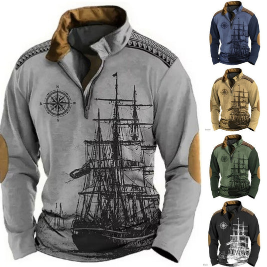 【XS-5XL】🔥Oferta por tiempo limitado: 38% de descuento🔥 Polo de velero de cuello alto para hombre, nuevo estilo 2026, suave y cómodo