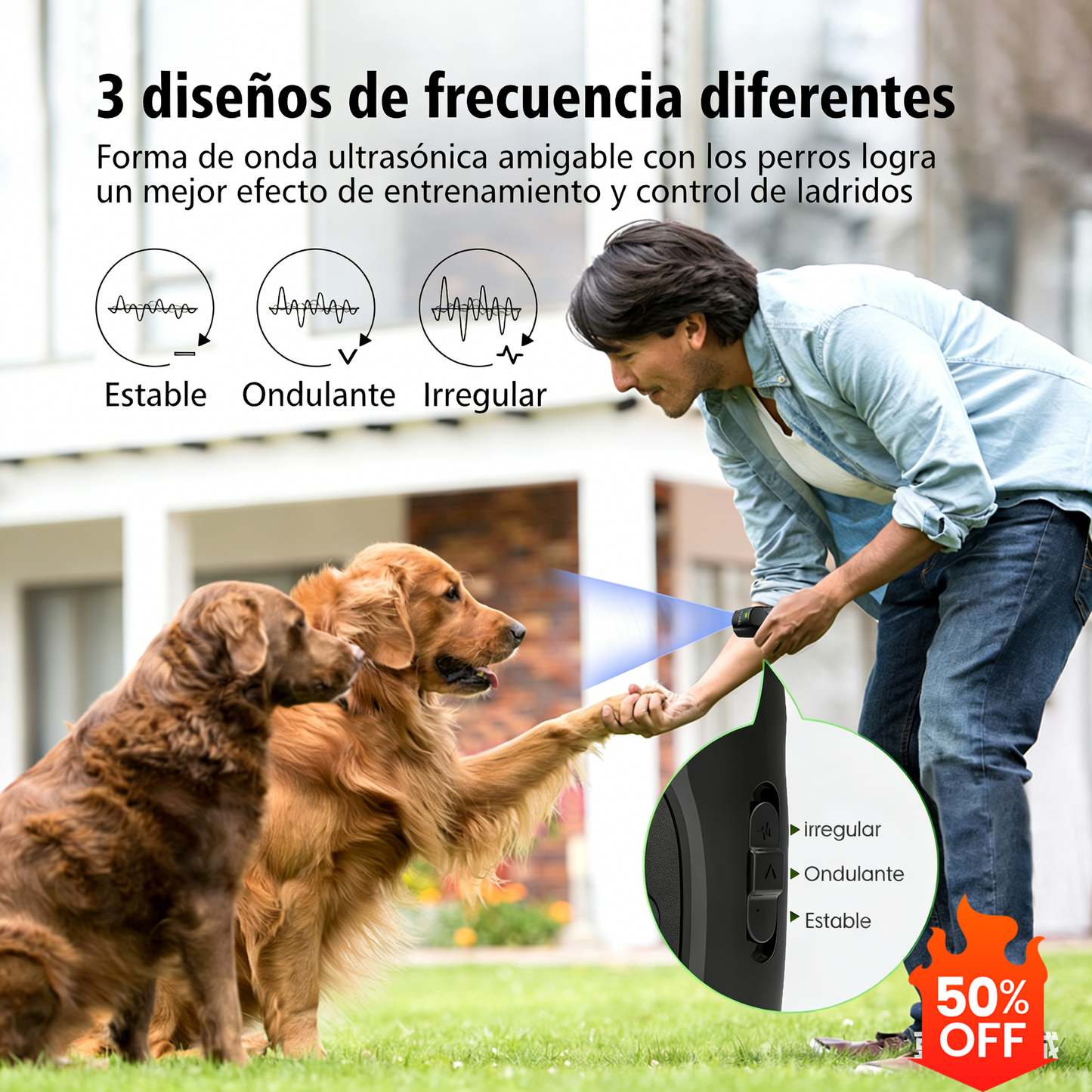 💥【Oferta especial】👪¡Este repelente ultrasónico para perros puede protegerlo a usted y a su familia!