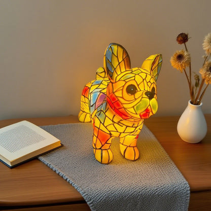 🐱Lámpara de mesa con forma de gato, lámpara de noche retro fabricada en resina de colores, con temática de gatos