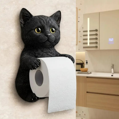 🐱【Oferta por tiempo limitado. Rebajas de fin de año.】Lindo porta rollo de papel higiénico con temática de gato