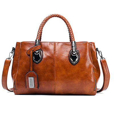 👜【50 % de descuento】Bolso de piel estilo Boston, de cuero suave, apto para llevar al hombro